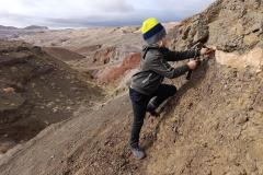 Dax hakt rozen kwarts in het Atlas gebergte